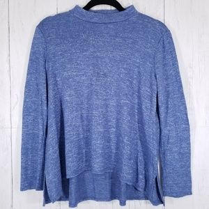 Sweet Tea's Blue Mock Neck Tunic Sweater